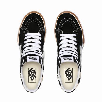 Damske Tenisky Na Platforme Vans Checkerboard Sk8-Hi Stacked Viacfarebný/Biele VA51EATVL